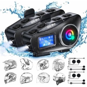 INTERCOMINICADOR DOBLE BT Q58 Casco Moto max Bluetooth Fm Musica X2