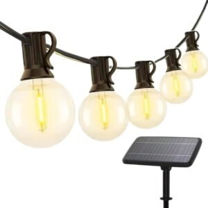LAMPARA SOLAR  Guirnalda Luces Exteriores Vintage Solar Led 0.9m 5 BOMBILLO garden deco