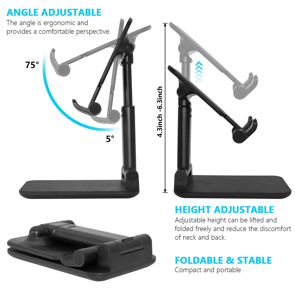GANCHO SOPORTE PARA SMARTPHONE plegable ajustable Escritorio T9 - Imagen 4