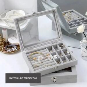 JOYERO Y Exhibición En Terciopelo LD-1016 JEWERLY STORAGE BOX