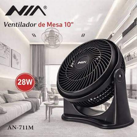 Ventilador de Mesa Nia 8 Pulgadas AN-708 (28W) - Silencioso y Compacto