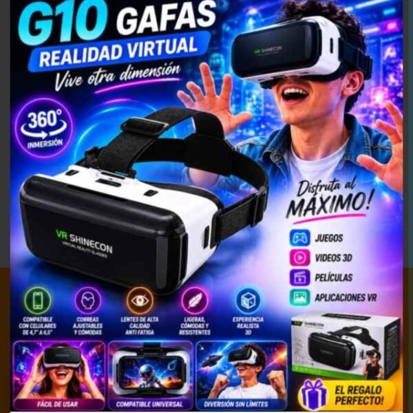 GAFAS DE REALIDAD VIRTUAL 3D VR shinecon G10 para celulares