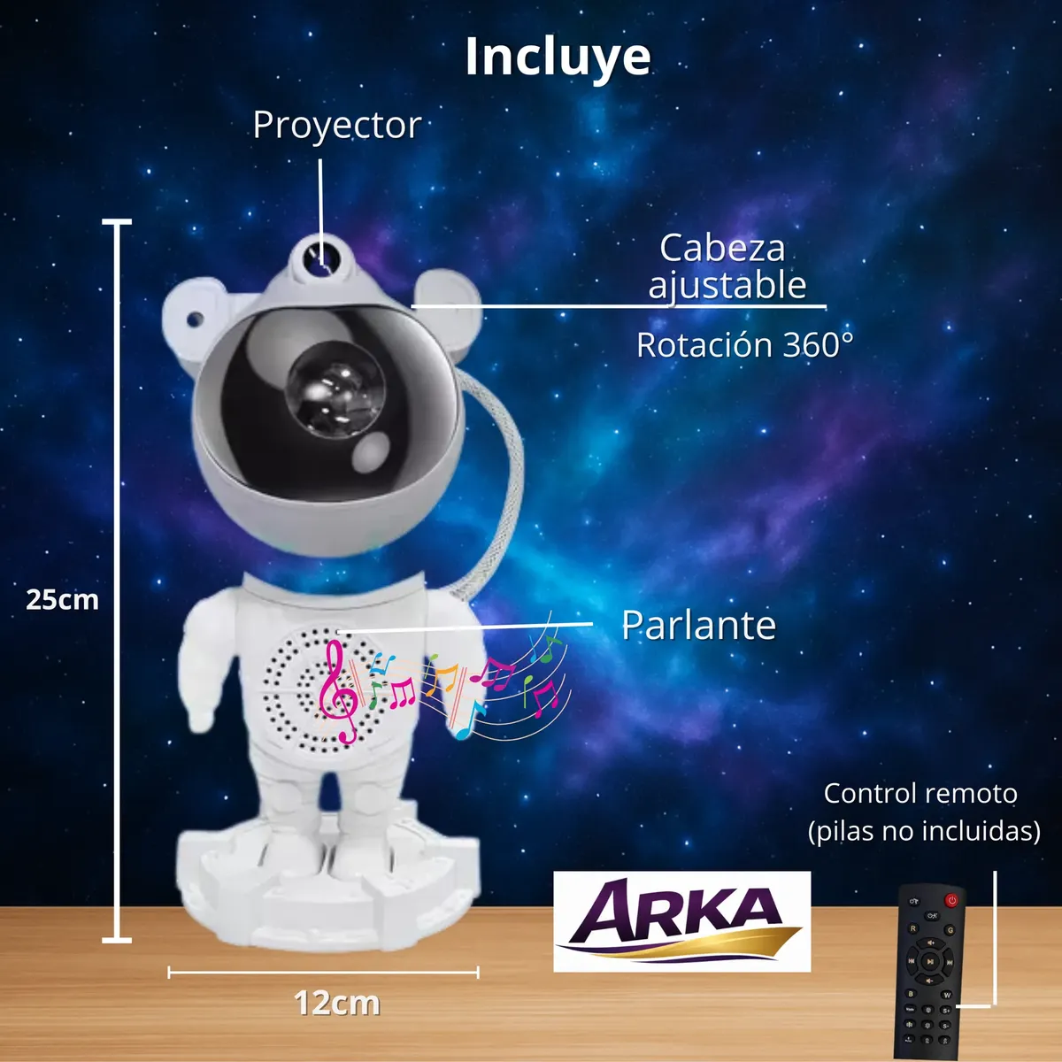 LAMPARA astronauta Galaxia Bluetooth Parlante Nebulosa A2403 - Imagen 2
