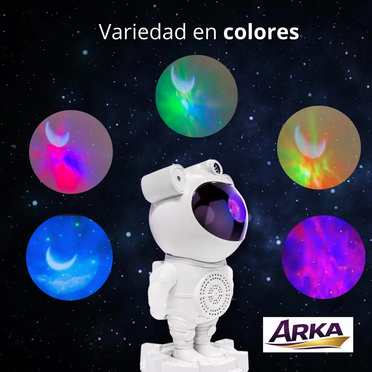 LAMPARA astronauta Galaxia Bluetooth Parlante Nebulosa A2403 - Imagen 3
