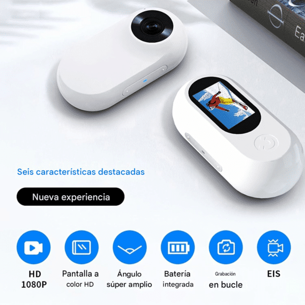 CAMARA MINI f2 con pantalla minigopro audio video de bolsillo Cámara De Acción 1080P HD Inalámbrico