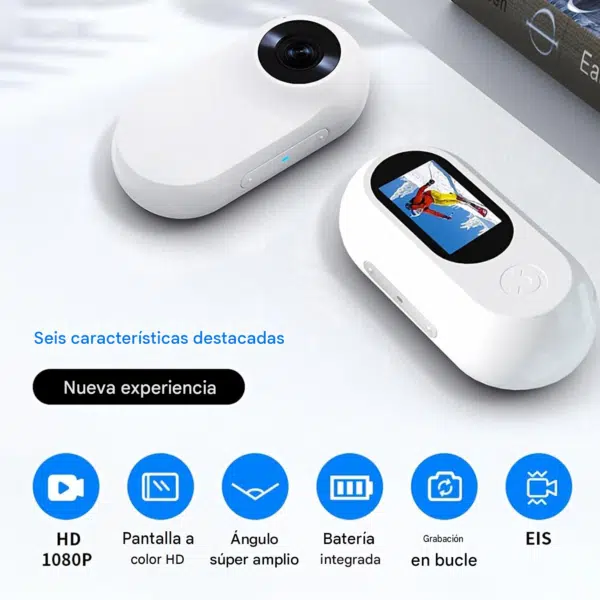 CAMARA MINI f2 con pantalla minigopro audio video de bolsillo Cámara De Acción 1080P HD Inalámbrico