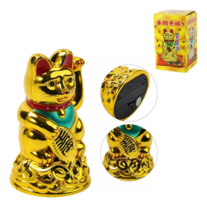 GATO DE LA FORTUNA pilas chino original Figura de 9.5 cm