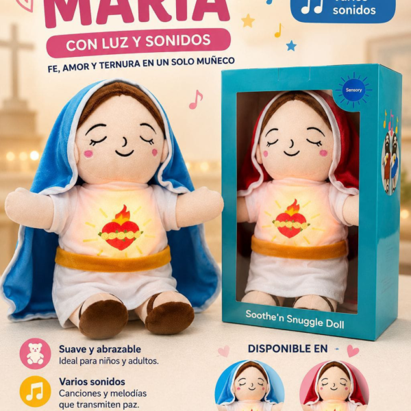 MUÑECO Peluche maria que Respira Movimiento
