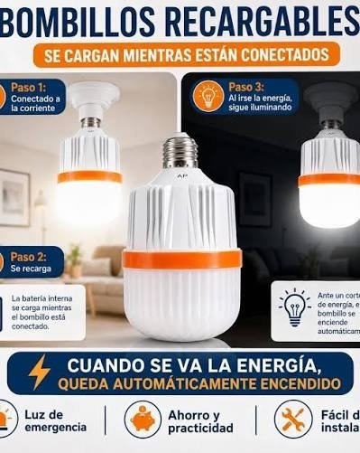 BOMBILLO emergencia recarcable 20w E27 ht-555