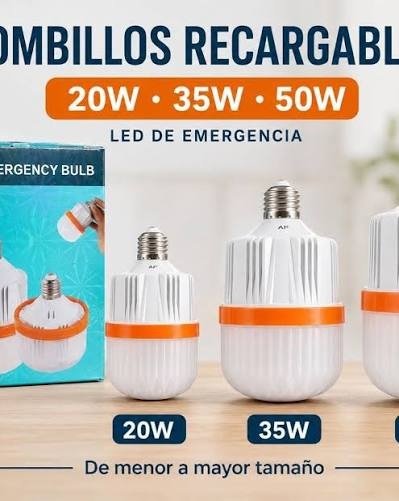 BOMBILLO emergencia recarcable 20w E27 ht-555 - Imagen 2