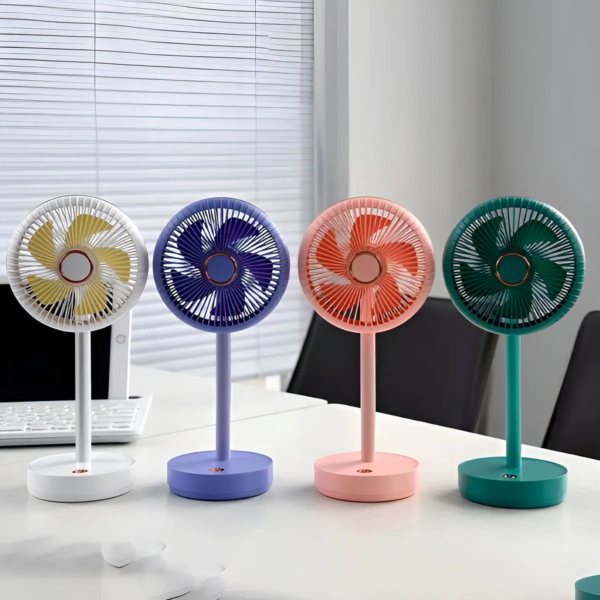 VENTILADOR  recargable 20 cms simple folding fan plegable  zb084
