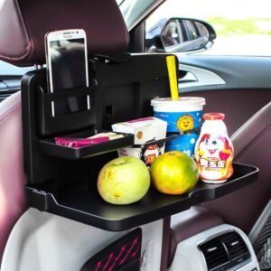 ORGANIZADOR Bandeja de viaje para vasos y comida para el carro
