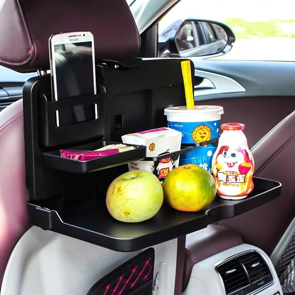 ORGANIZADOR Bandeja de viaje para vasos y comida para el carro