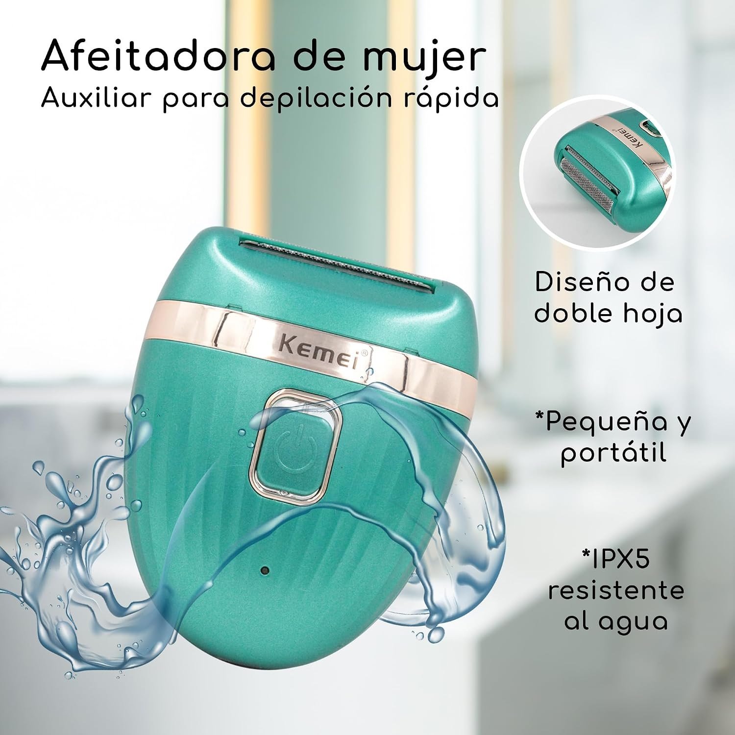 MAQUINA DEPILADORA INTIMA BIKINI kemei km393 - Imagen 2