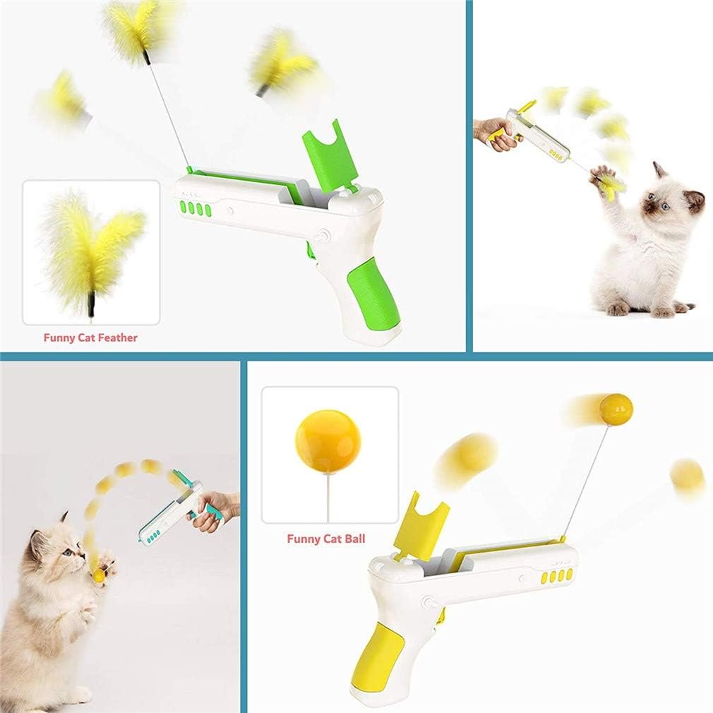 JUGUETE PELOTA MASCOTAS GATO tipopistola rebound cat gun - Imagen 4